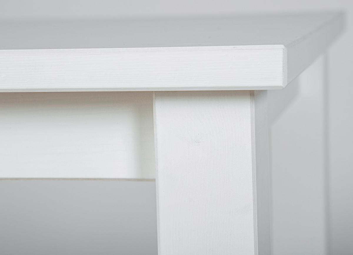Beistelltisch Kiefer Massiv Asgar, Weiß - Weiß, Basics, Holz (45/45/55cm) - MID.YOU