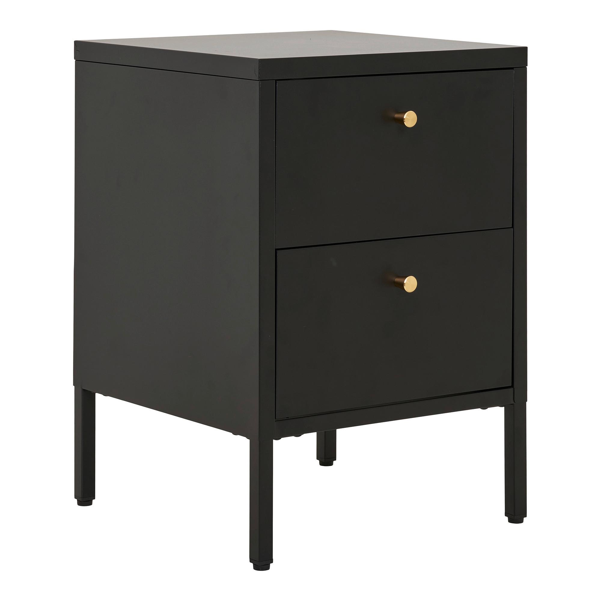 Kommode Dalby Chest Schwarz B: 60cm - Schwarz, Design, Metall (60/40/40cm) - MID.YOU
