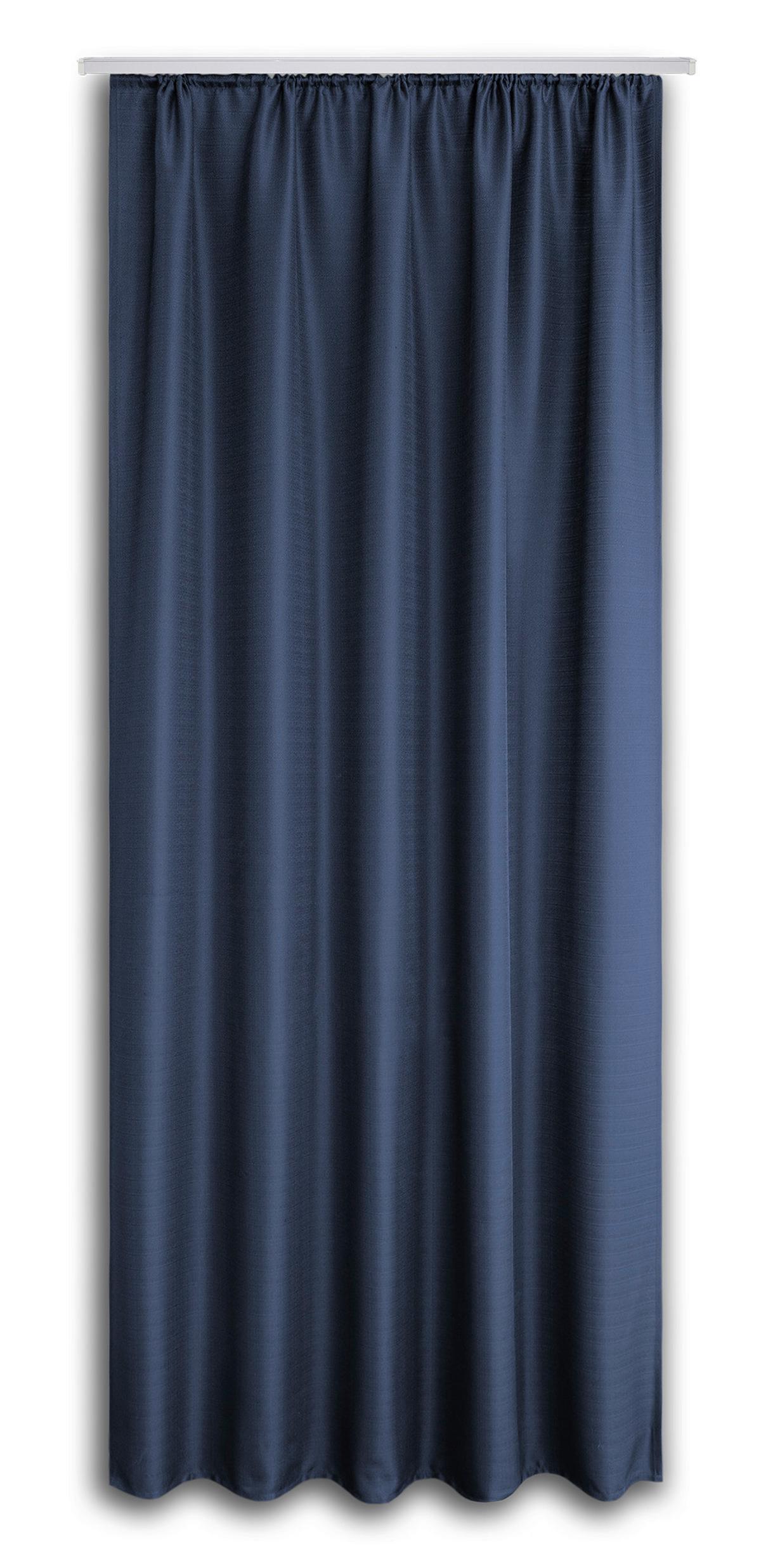 Készfüggöny Kb. 135/245cm - kék, Konventionell, textil (135/245cm) - Ondega