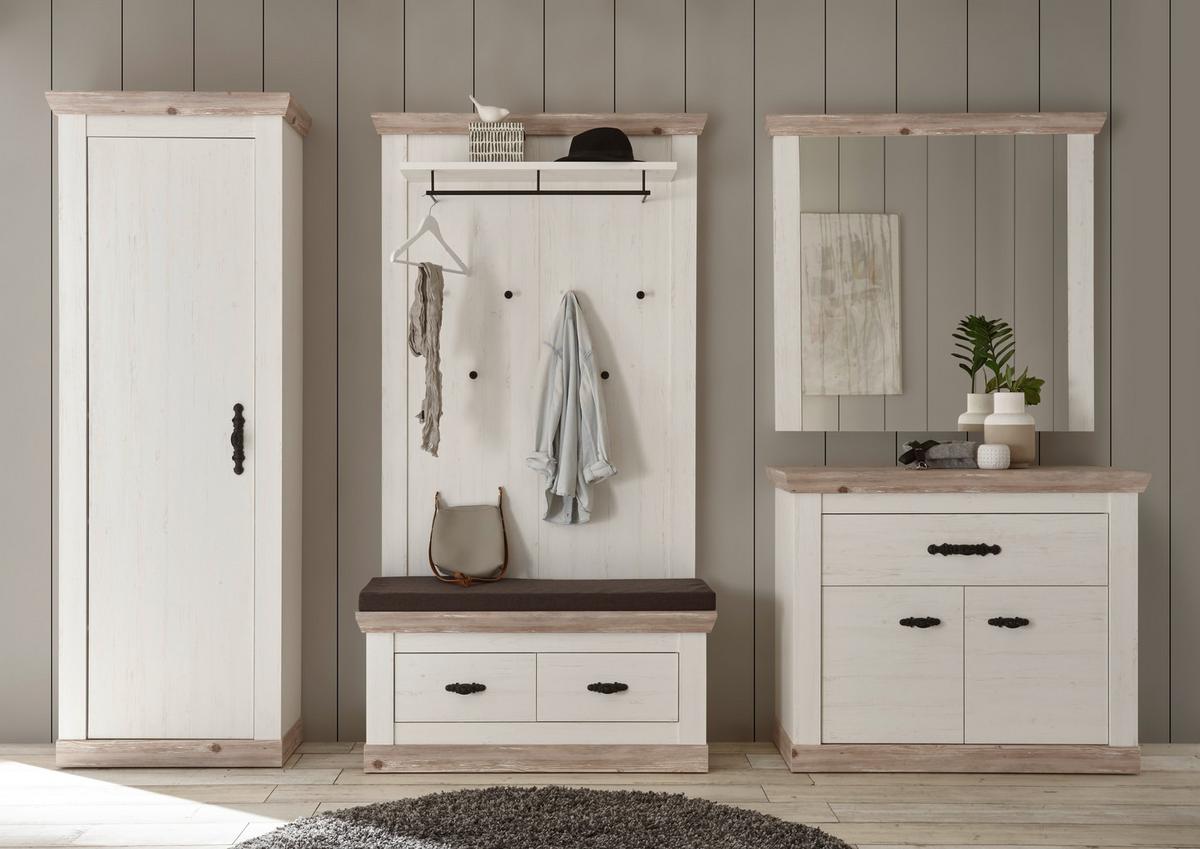 Garderobe Florenz Pinienfarb./Hellbraun B: 307cm - Hellbraun/Pinienfarben, Design, Holzwerkstoff (307/201/45cm) - MID.YOU