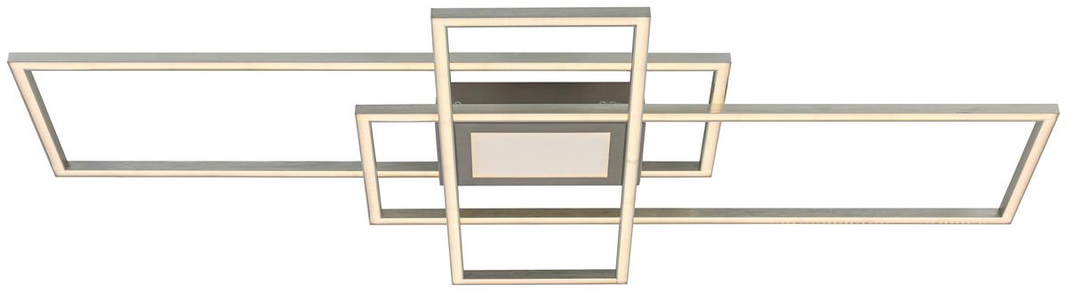 LED-Deckenleuchte Christina - Alufarben/Weiß, Basics, Kunststoff/Metall (45,8/100/6,4cm) - Luca Bessoni