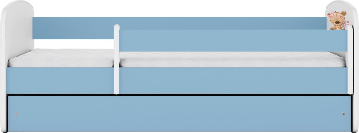 Kinder-/Juniorbett Babydreams inkl. Matratze 80x160 - Blau/Birkefarben, MODERN, Holz/Holzwerkstoff (80/160cm) - MID.YOU