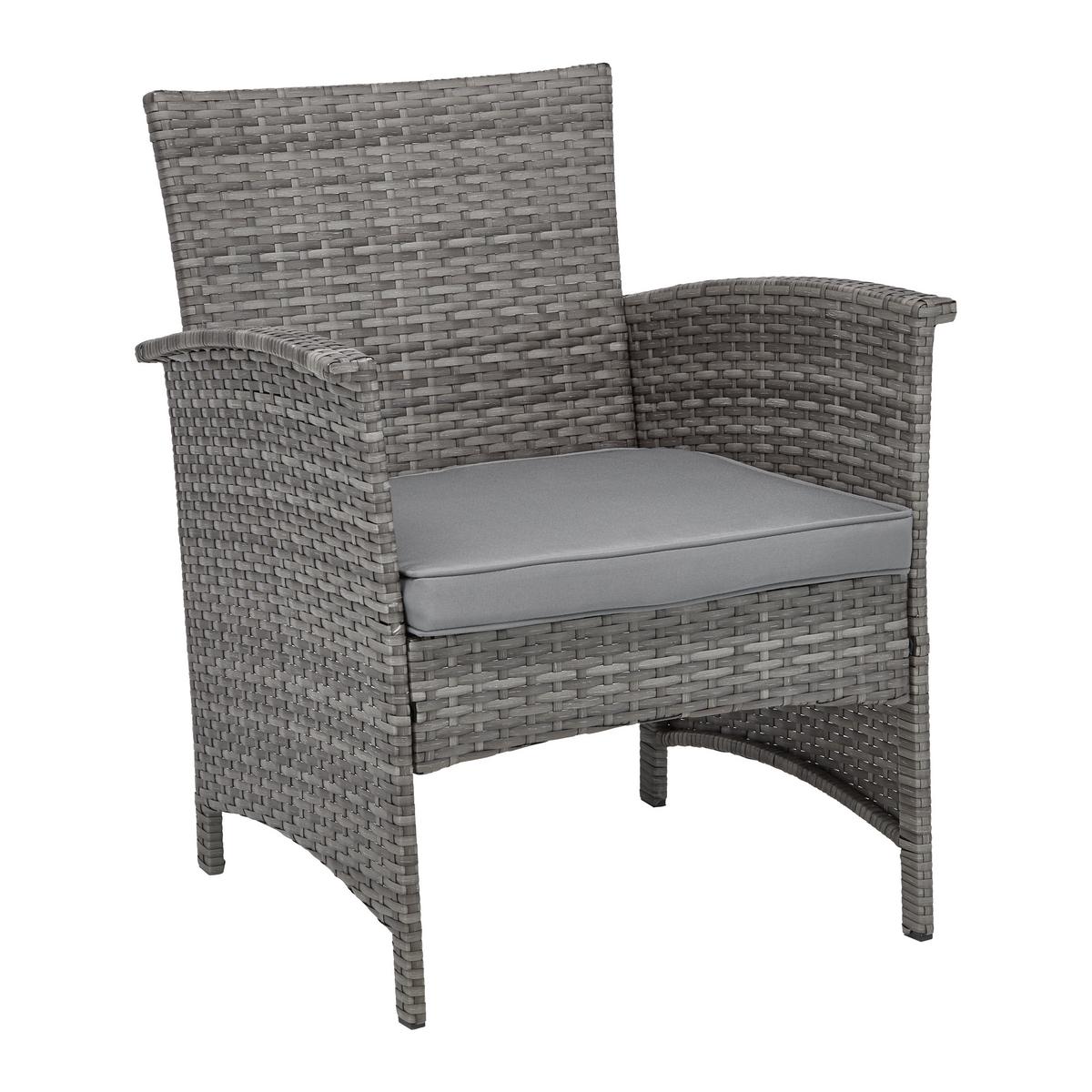 TERASOVÁ SEDACÍ SOUPRAVA PADUA - šedá/černá, Moderní, kov/textil - Mömax