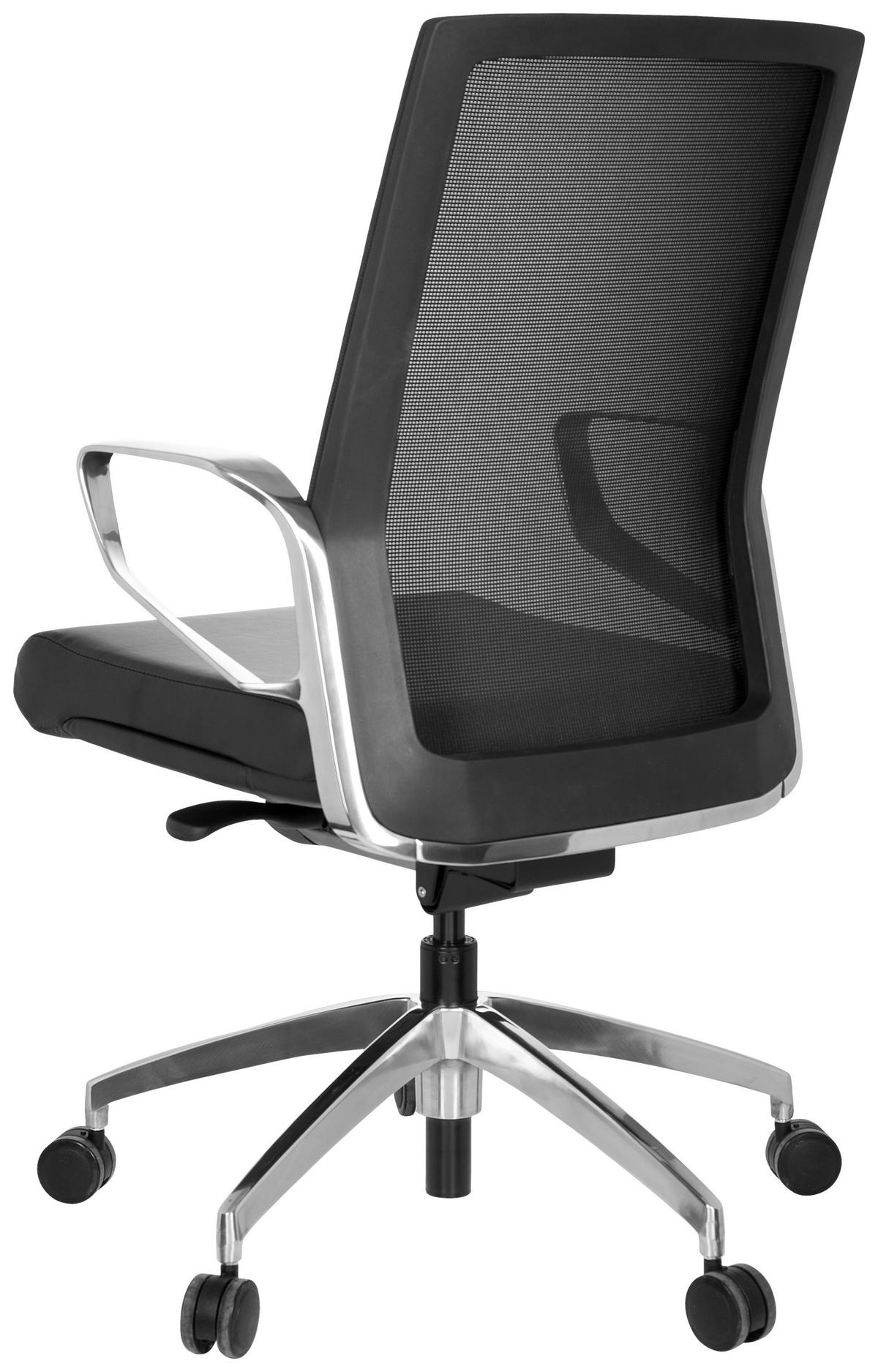 Drehstuhl Provider Net Schwarz - Schwarz, MODERN, Kunststoff/Textil (57/110/50cm) - MID.YOU