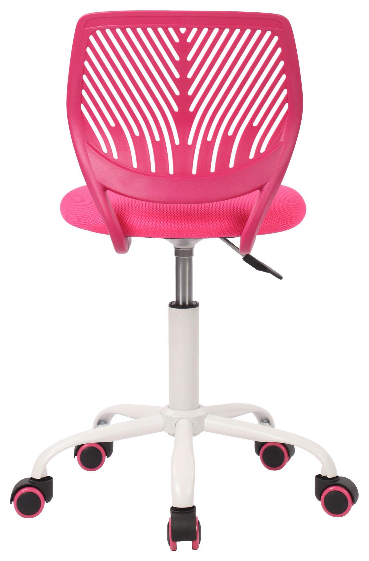 Otočná židle Kira růžová cca. 40x87x44cm - bílá/pink, Moderní, kov/dřevo (40/87/44cm) - Mömax