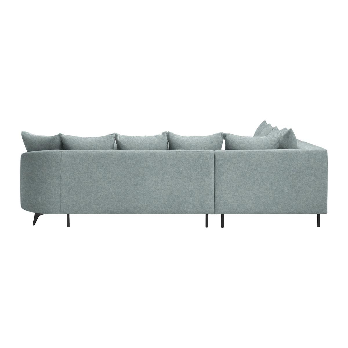 Rohová sedačka AXEL, levá, světle modrá tkanina - černá/světle modrá, Moderní, kov/textil (250/291cm) - Mömax