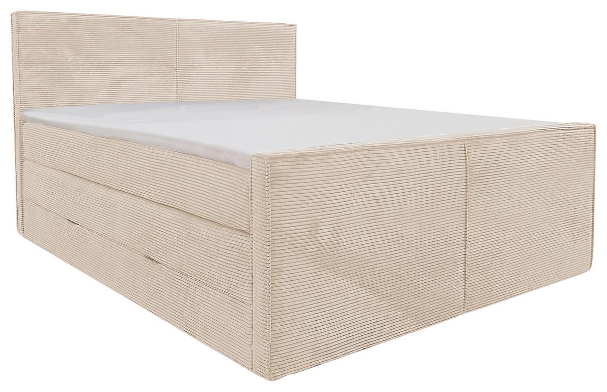 Boxspringbett Rodi Beige Lf: 180x200 Cm - Beige, MODERN, Textil (180/200cm) - Livetastic