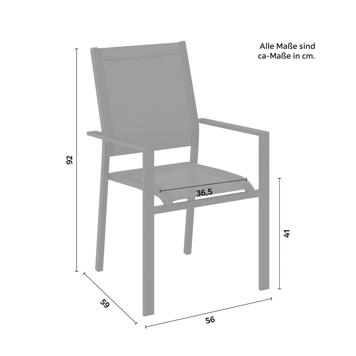 ZAHRADNÍ SESTAVA SPLIT - antracitová, Basics, kov/textil (152/74/90cm) - Mömax