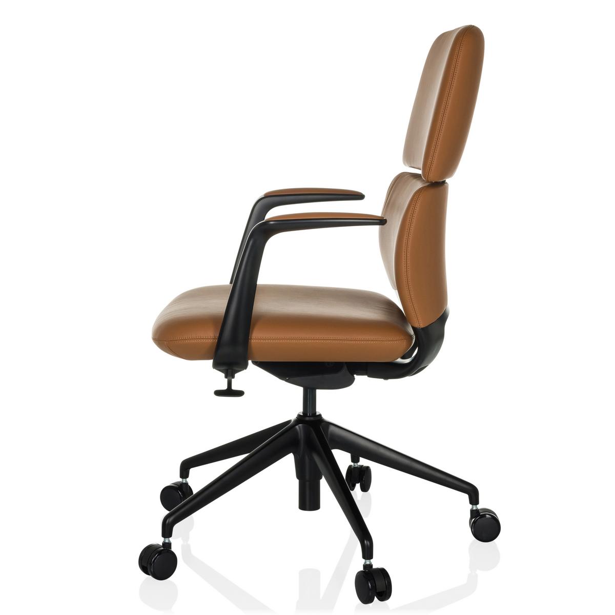 Drehstuhl Camel B: 62 cm - Schwarz, MODERN, Leder/Kunststoff (62/98-108/60cm) - MID.YOU