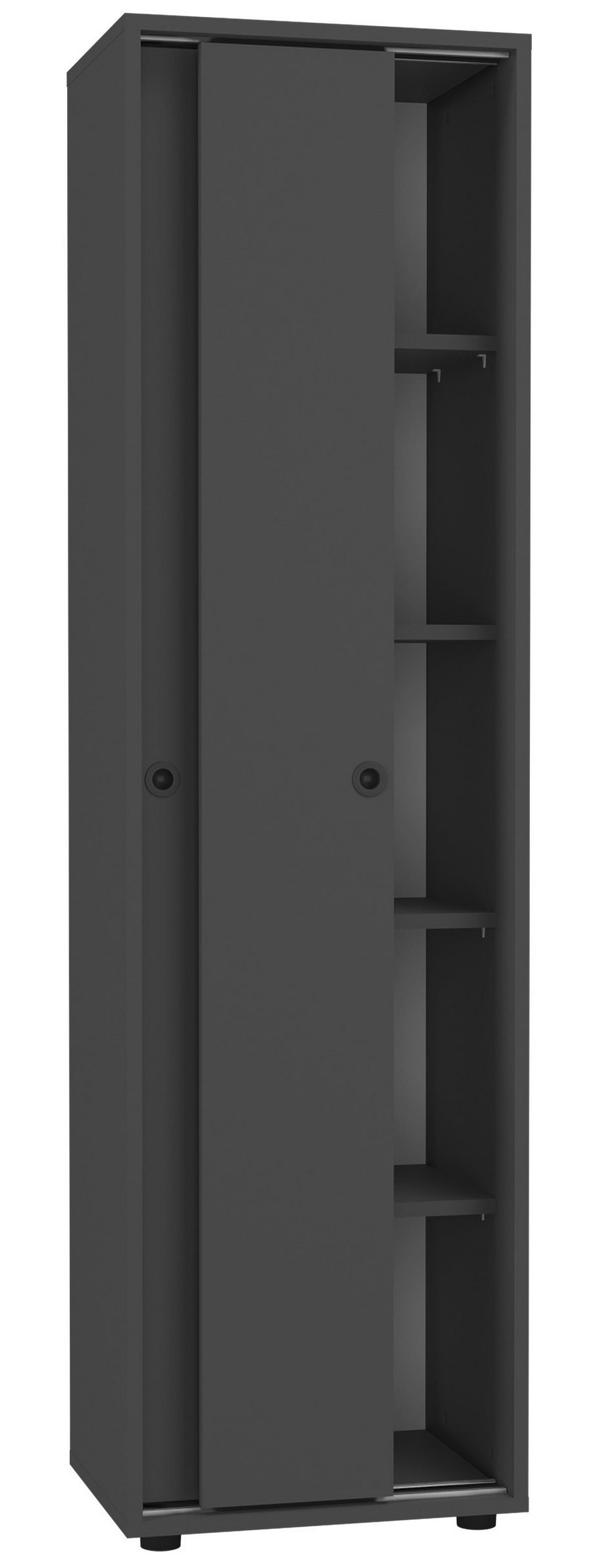 Aktenschrank Ulas Anthrazit Dekor B: 49 cm - Anthrazit, Design, Holzwerkstoff (49/168/38cm) - MID.YOU