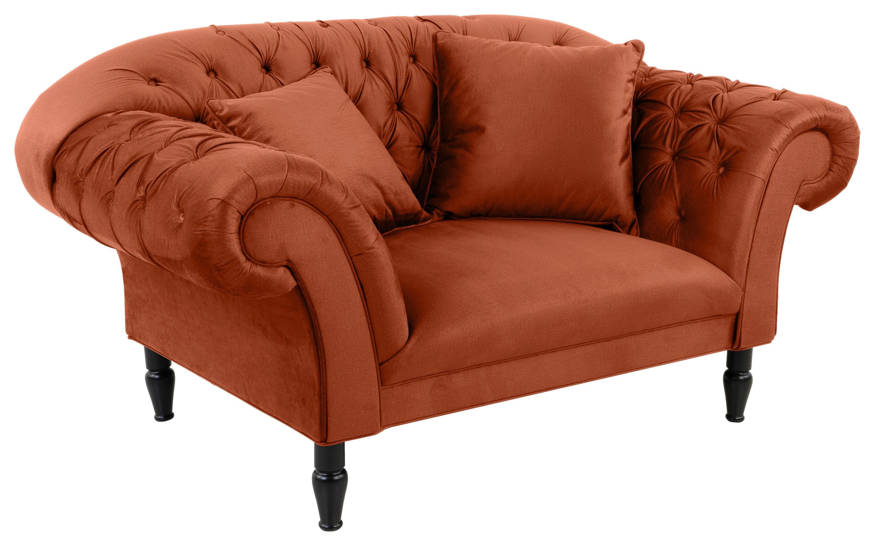 XXL-SESSEL CUPIDO - Rostfarben/Schwarz, Design, Textil (180/94/103cm) - MID.YOU