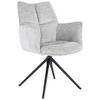 Stolička s podrúčkami LUCIA, sivá - čierna/sivá, Lifestyle, kov/textil (62/90/64cm) - Premium Living