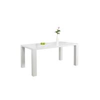 Esstisch Weiß B: 180 cm - Weiß Hochglanz, MODERN, Holzwerkstoff (180/90/76cm) - Livetastic