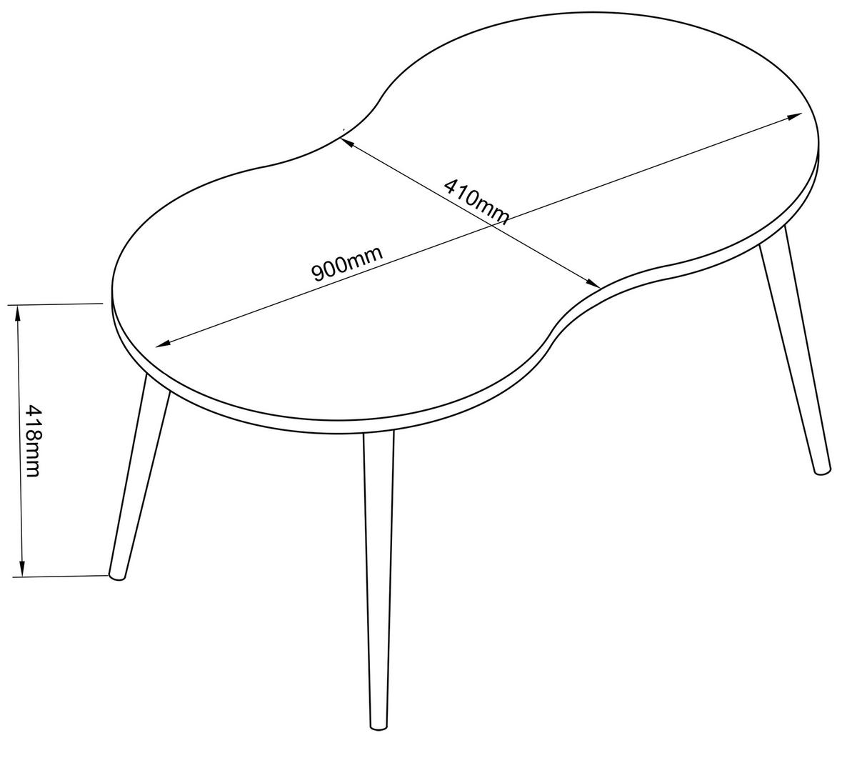 Couchtisch Barilo Weiß, Honigeiche Dekor L: 90cm - Honigeiche/Weiß, Design, Holzwerkstoff (90/41/42cm) - MID.YOU