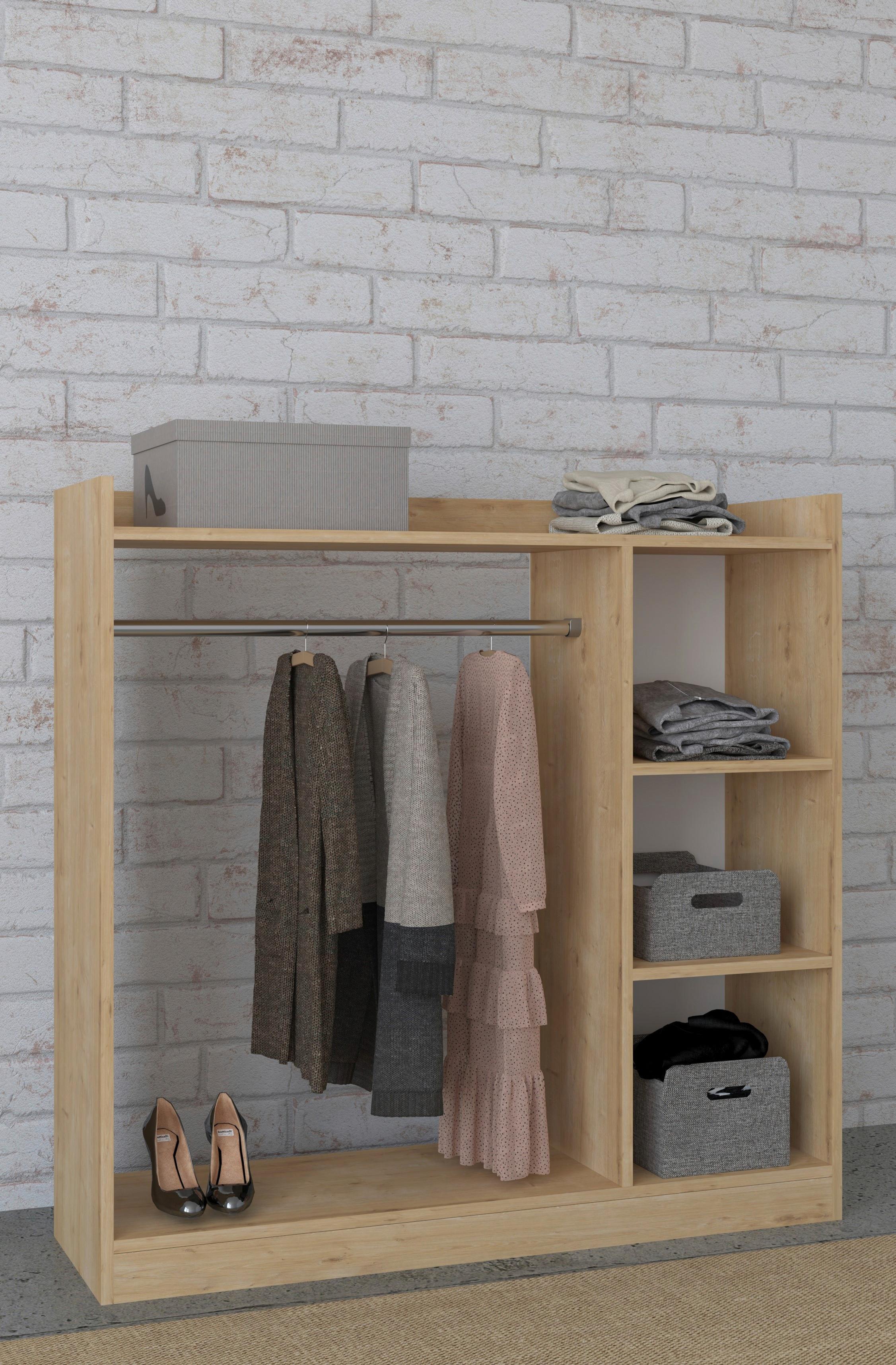 Kleiderschrank Palosa Honigeiche Dekor - Honigeiche, Design, Holzwerkstoff (124/120/35cm) - MID.YOU
