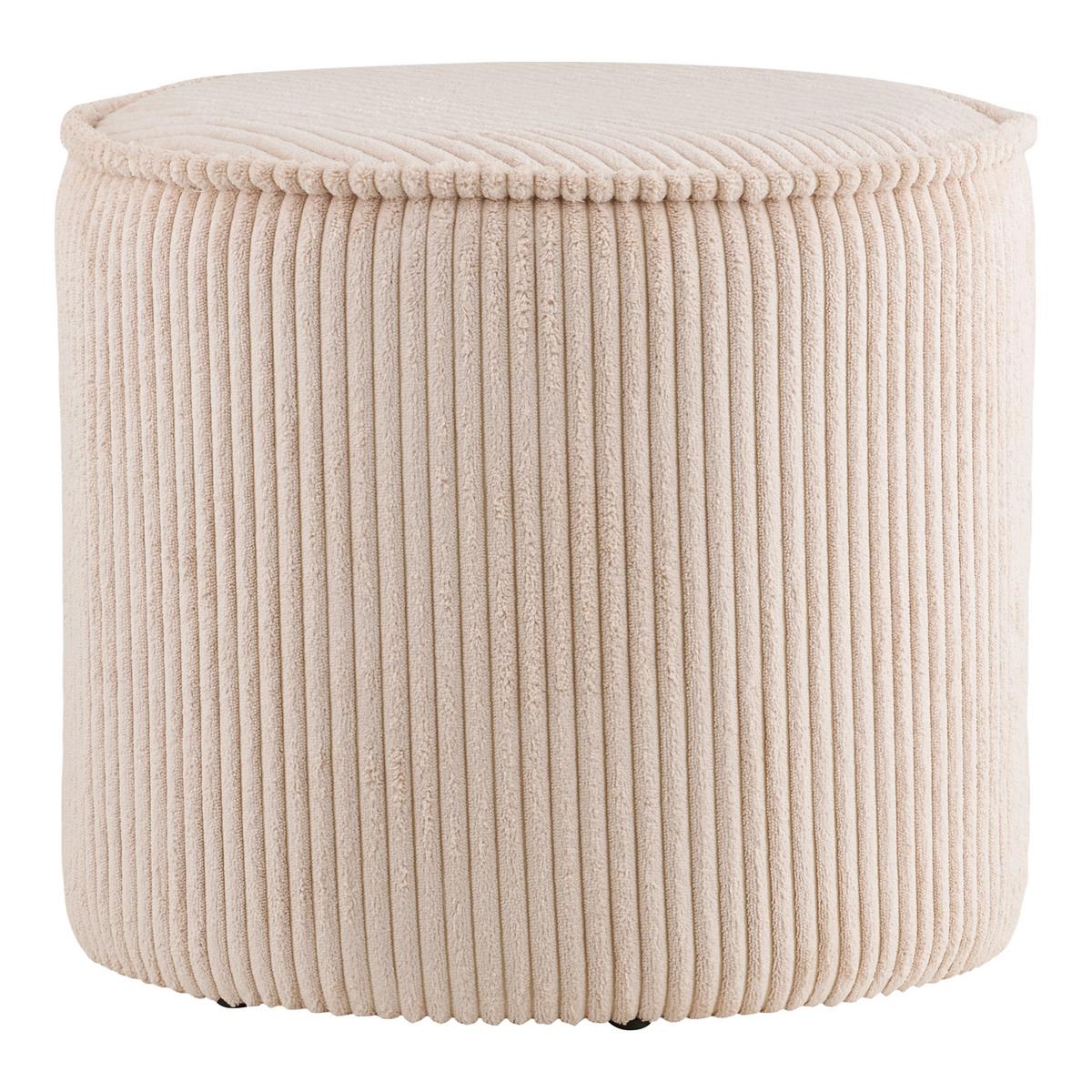 POUF Taupo, Beige B: 40 cm - Beige, Design, Textil (40/35/40cm) - MID.YOU