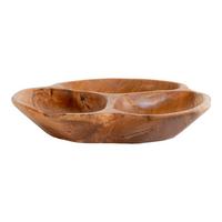 Obstschale Nola Teakfarben B: 30 cm - Teakfarben, Design, Holz (30/5/30cm)