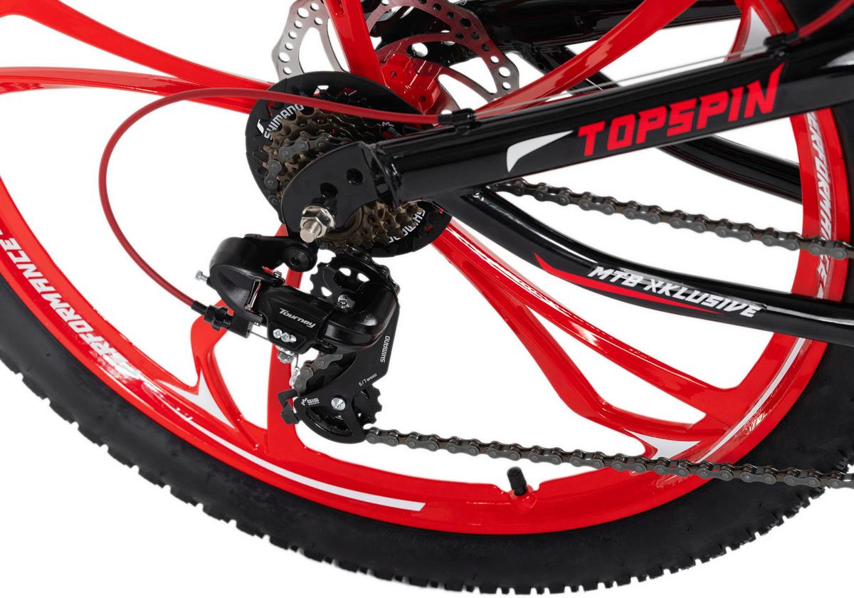 Mountainbike Fully 26 Zoll Topspin 21 Gänge - Schwarz, Basics, Metall (180/70/100cm) - KS Cycling