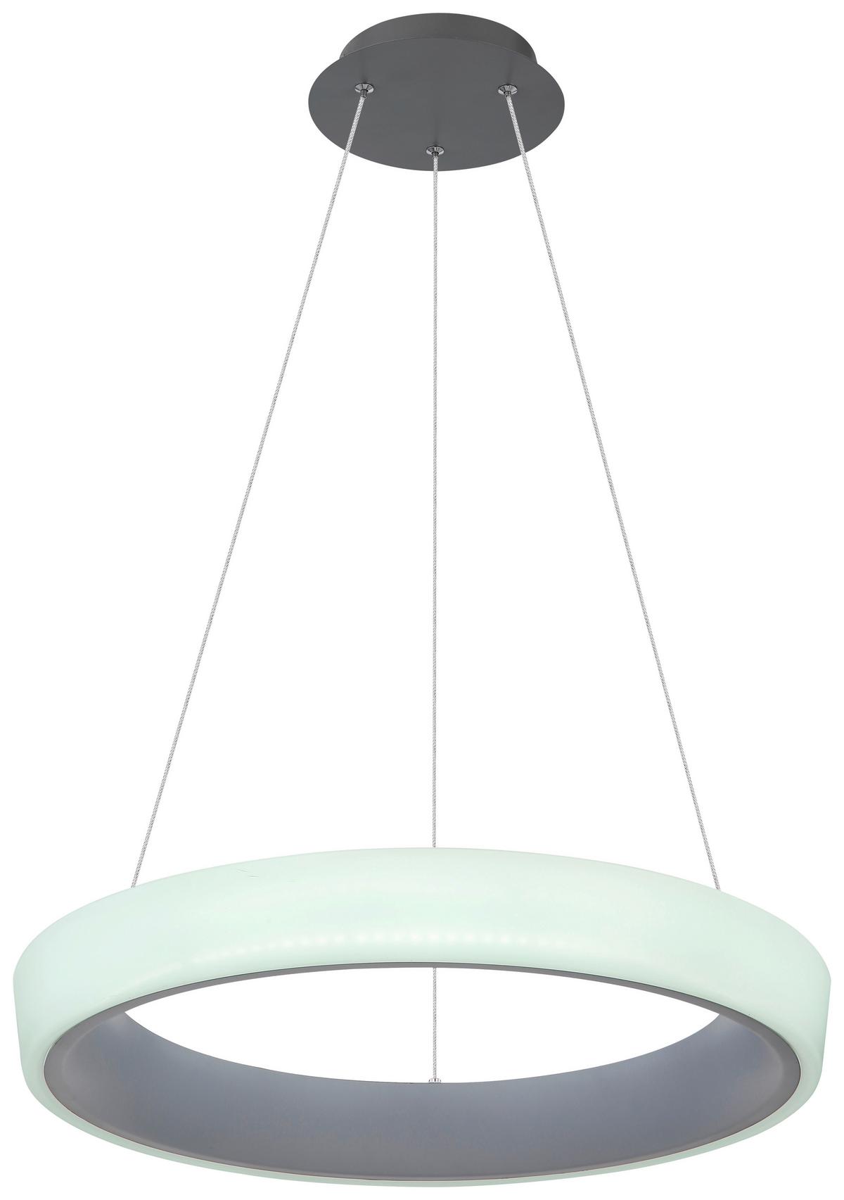 LED-Hängeleuchte Tabano H: 120 cm 1-Flammig - Anthrazit/Opal, Basics, Kunststoff/Metall (50/120cm) - Globo