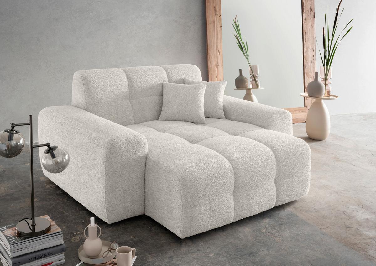 XXL-Sessel Bosco, Weiß B: 181 cm - Schwarz/Weiß, MODERN, Textil (181/87/155cm) - Livetastic