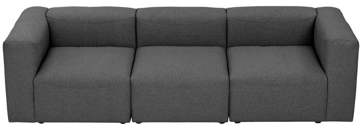 3-sitzer-sofa Lena Mit Armlehnen, Anthrazit - Anthrazit, Design, Textil (275/73/100cm) - Max Winzer