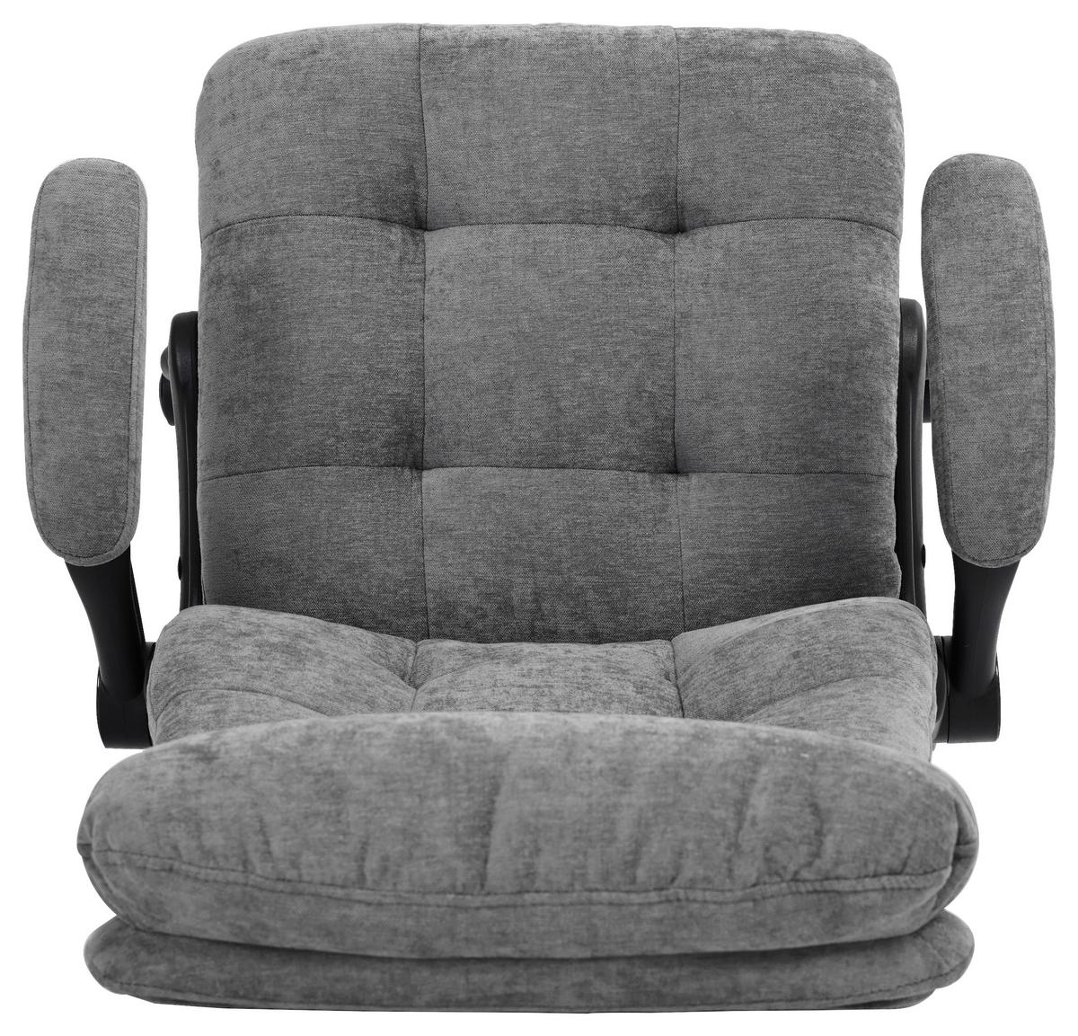 Chefsessel Milan Grau/Schwarz B: 66 cm - Schwarz/Grau, Trend, Holz/Kunststoff (66/121/72cm)