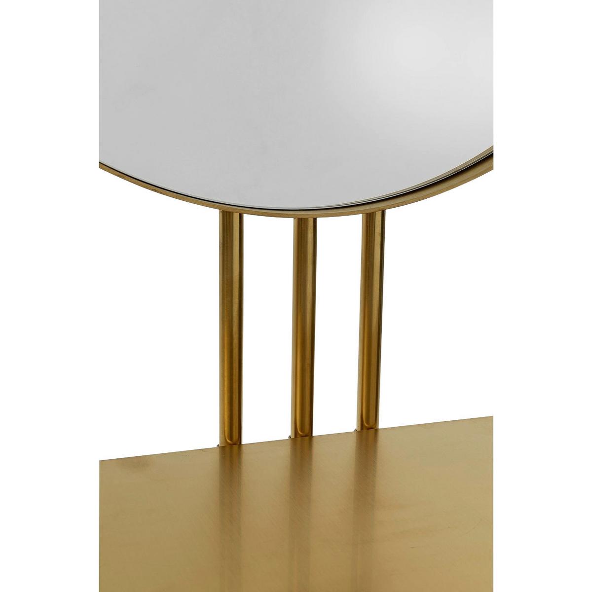 Schminktisch Curve -Trend- - Messingfarben/Goldfarben, Trend, Glas/Metall (70/32/153cm) - Kare-Design