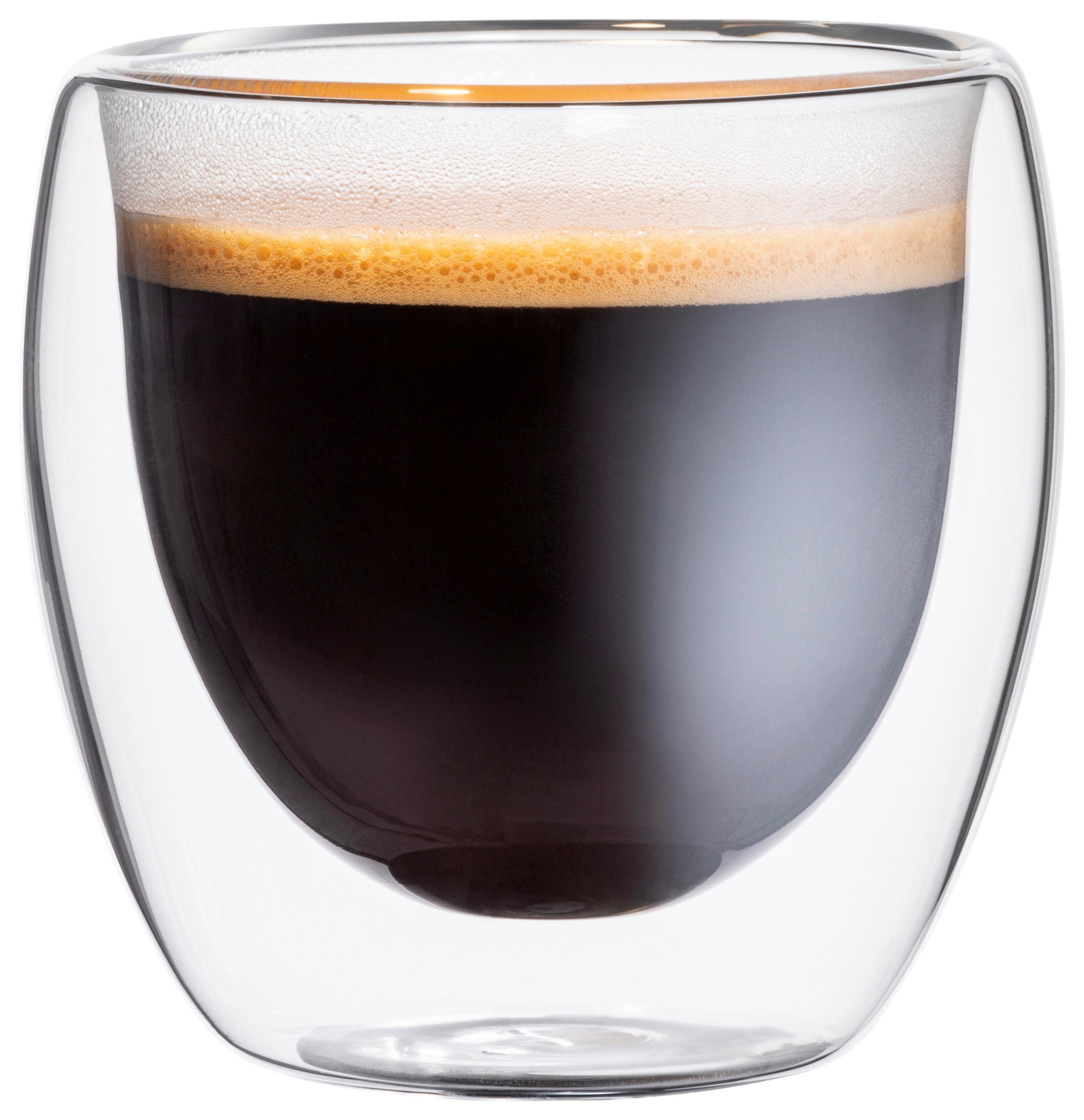 Kaffeeglas Transparent, 6-Teilig - Transparent, Trend, Glas (180ml) - Mäser