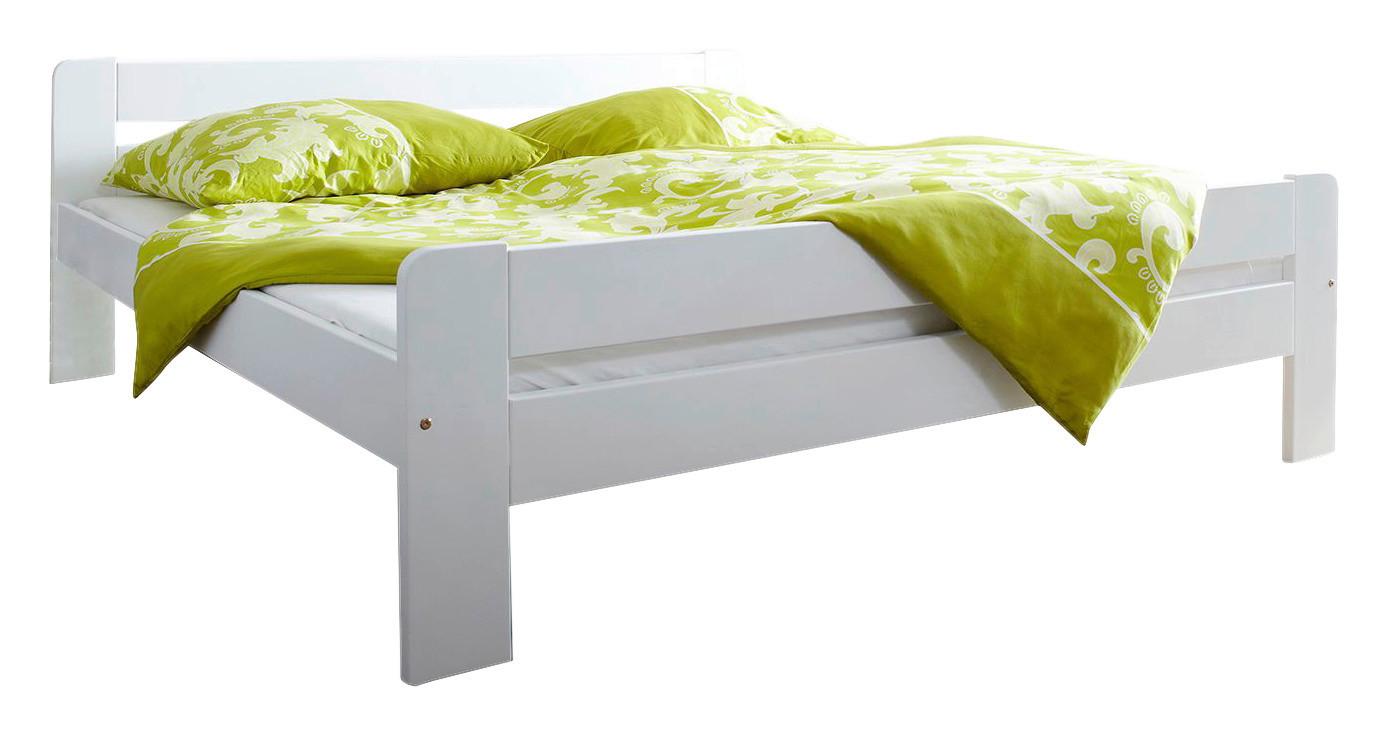 Massivholzbett 140x200 Bert Weiß - Weiß, MODERN, Holz (140/200cm) - MID.YOU