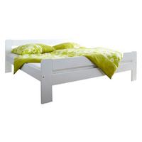 Massivholzbett 140x200 Bert Weiß - Weiß, MODERN, Holz (140/200cm) - MID.YOU