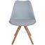 Stuhl Levi Lederlook Hellgrau, Beine Echtholz - Eichefarben/Hellgrau, MODERN, Holz/Kunststoff (48/81/57cm) - Ombra Stuhl Levi Lederlook Hellgrau, Beine Echtholz - Eichefarben/Hellgrau, MODERN, Holz/Kunststoff (48/81/57cm) - Ombra