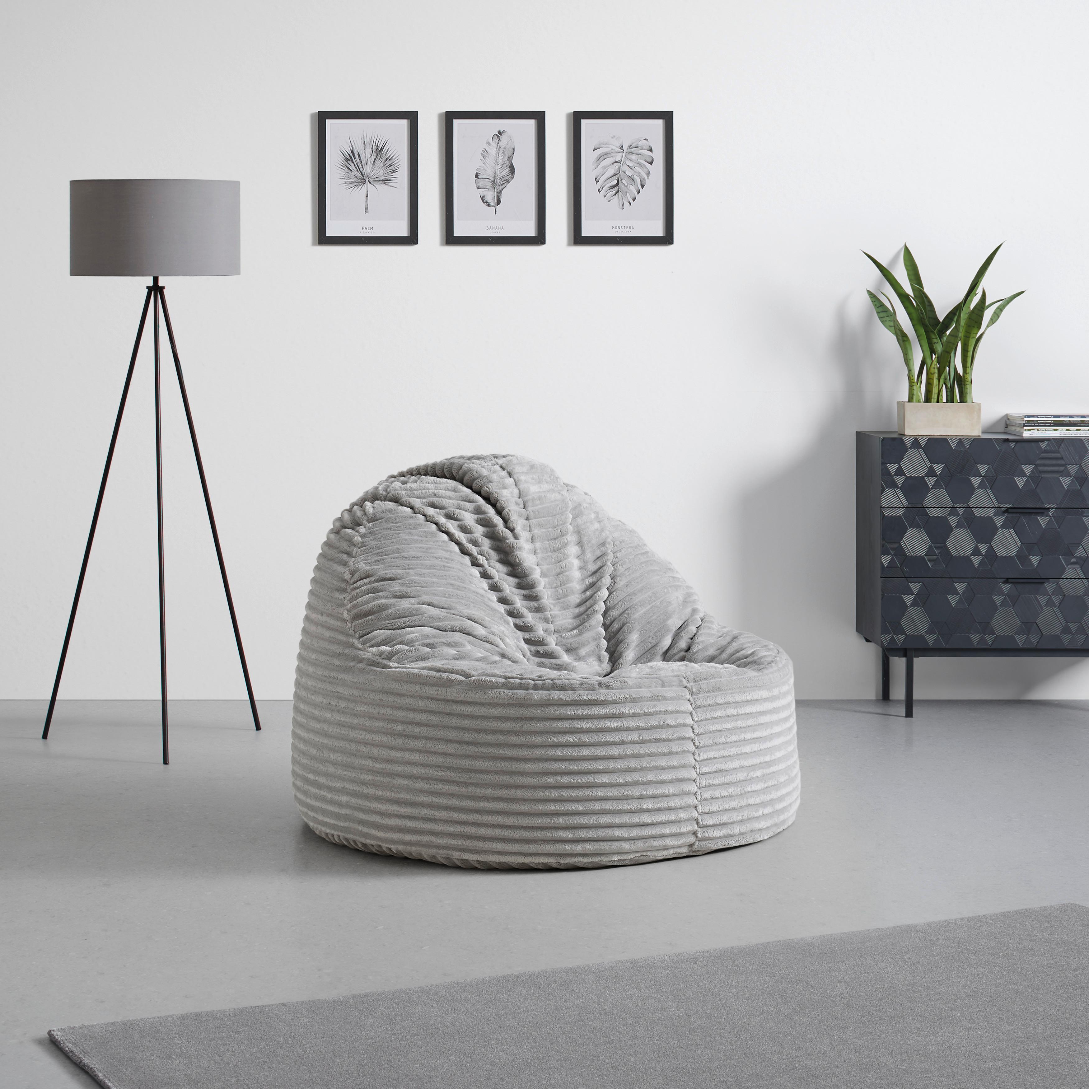 Sedací vak VERRETO, svetlosivá, max. 90 kg - svetlosivá, Modern, textil (105/80/105cm) - Mömax
