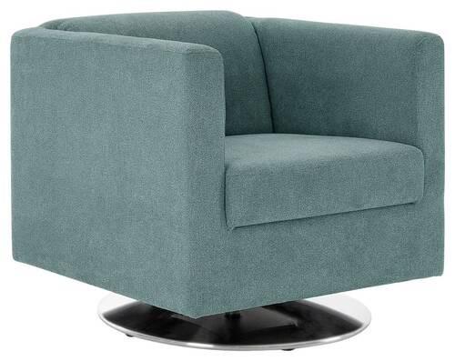 Designsessel Looks I - Chromfarben/Petrol, Design, Textil (72/71/75cm) - LOOKS by W.Joop