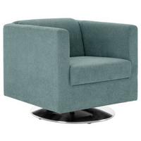 Designsessel Looks I - Chromfarben/Petrol, Design, Textil (72/71/75cm) - LOOKS by W.Joop
