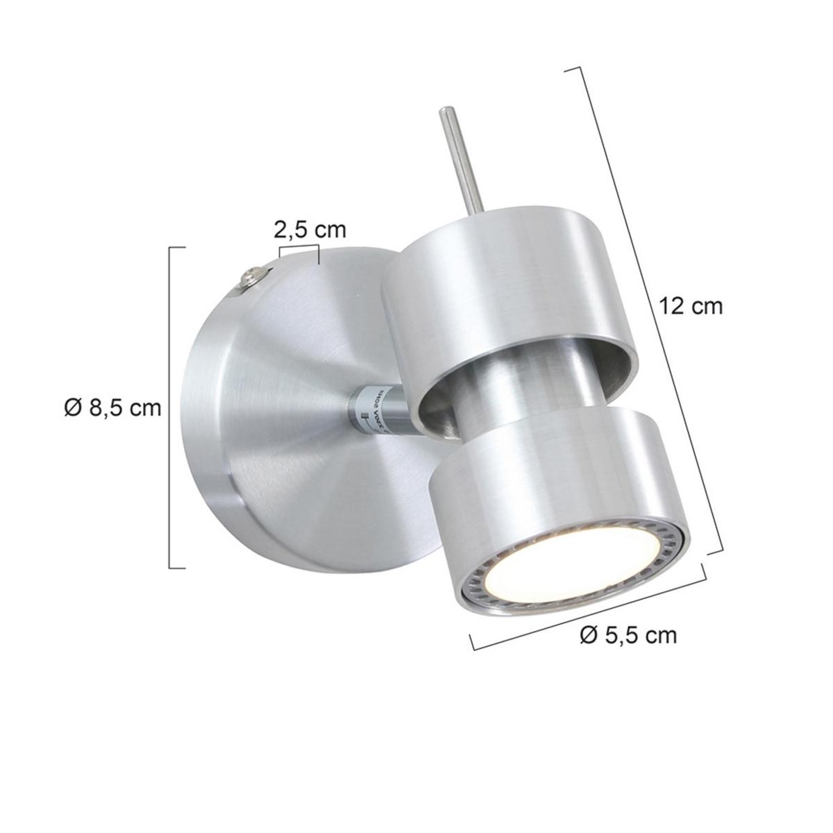 Deckenleuchte Natasja Led - Silberfarben, Trend, Metall (12/12/12cm)