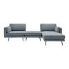 Sedací souprava DUNJA - šedá, Moderní, kov/dřevo (295/89/161cm) - P & B