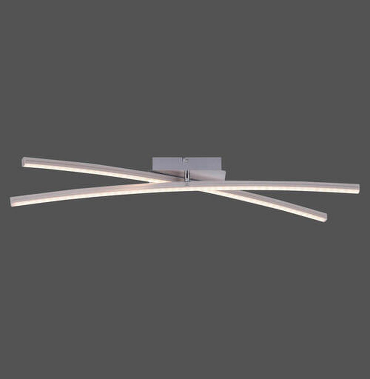 Led-deckenleuchte Alina L: 80,5 Cm Mit Farbwechsler - Silberfarben, Design, Kunststoff/Metall (80,5/80,5/11cm)