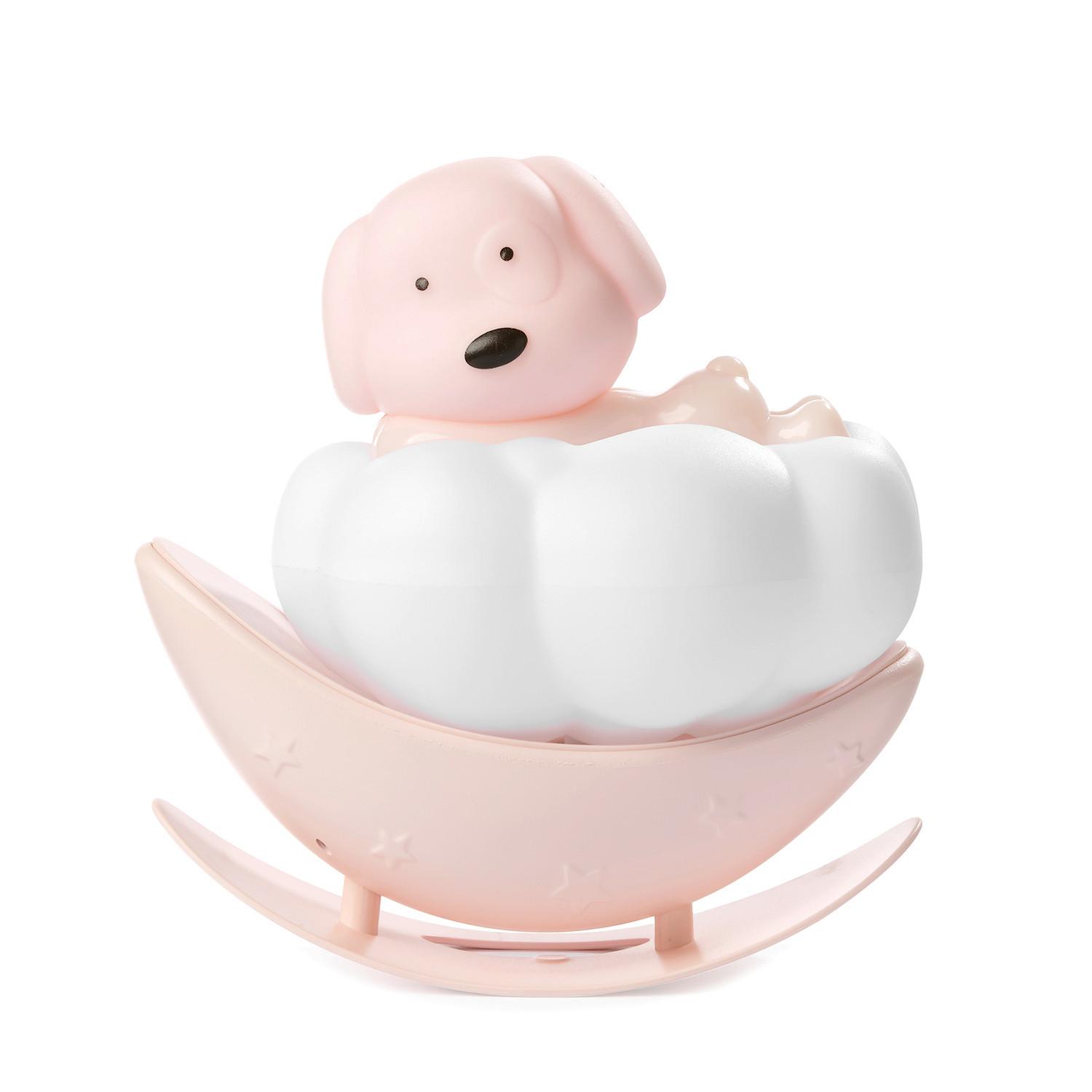 Kindertischleuchte Rosa Hellrosa Weiß L: 11 cm