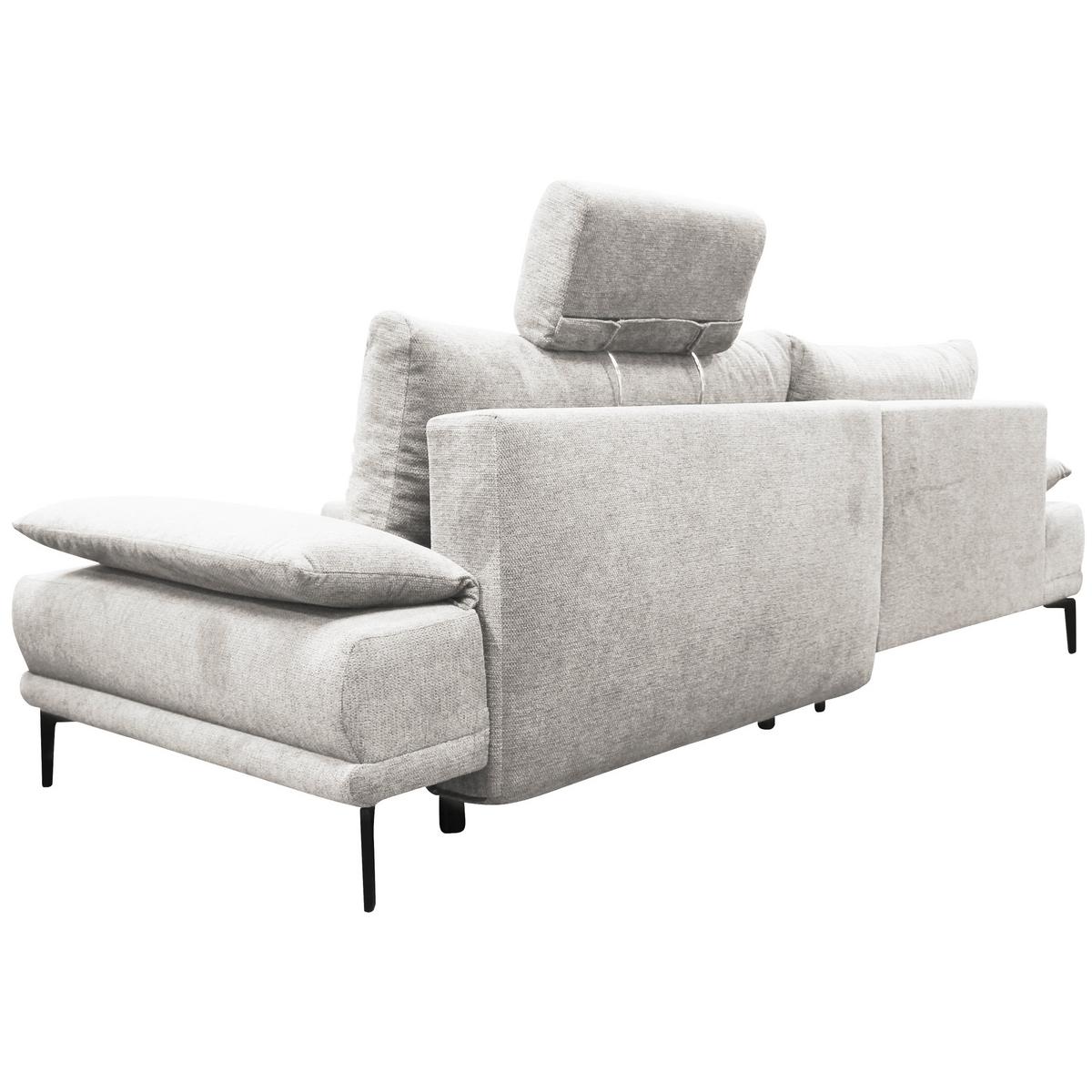 Ecksofa Mit Bettkasten Lagacy 260x192 Cm Webstoff Weiß - Schwarz/Weiß, Design, Textil (260/192cm) - MID.YOU