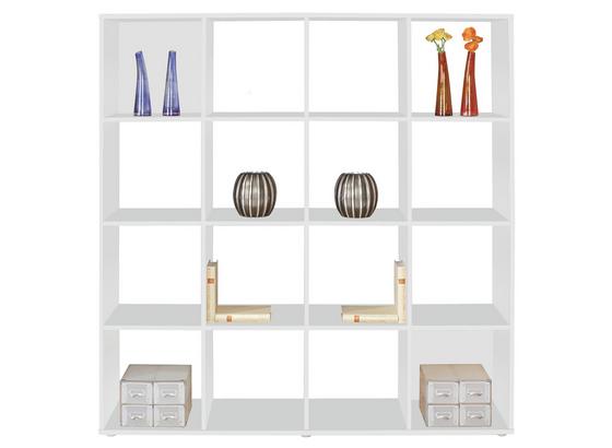 Polc Berni - Fehér, modern, Faalapú anyag (158/158/34cm) Polc Berni - Fehér, modern, Faalapú anyag (158/158/34cm)