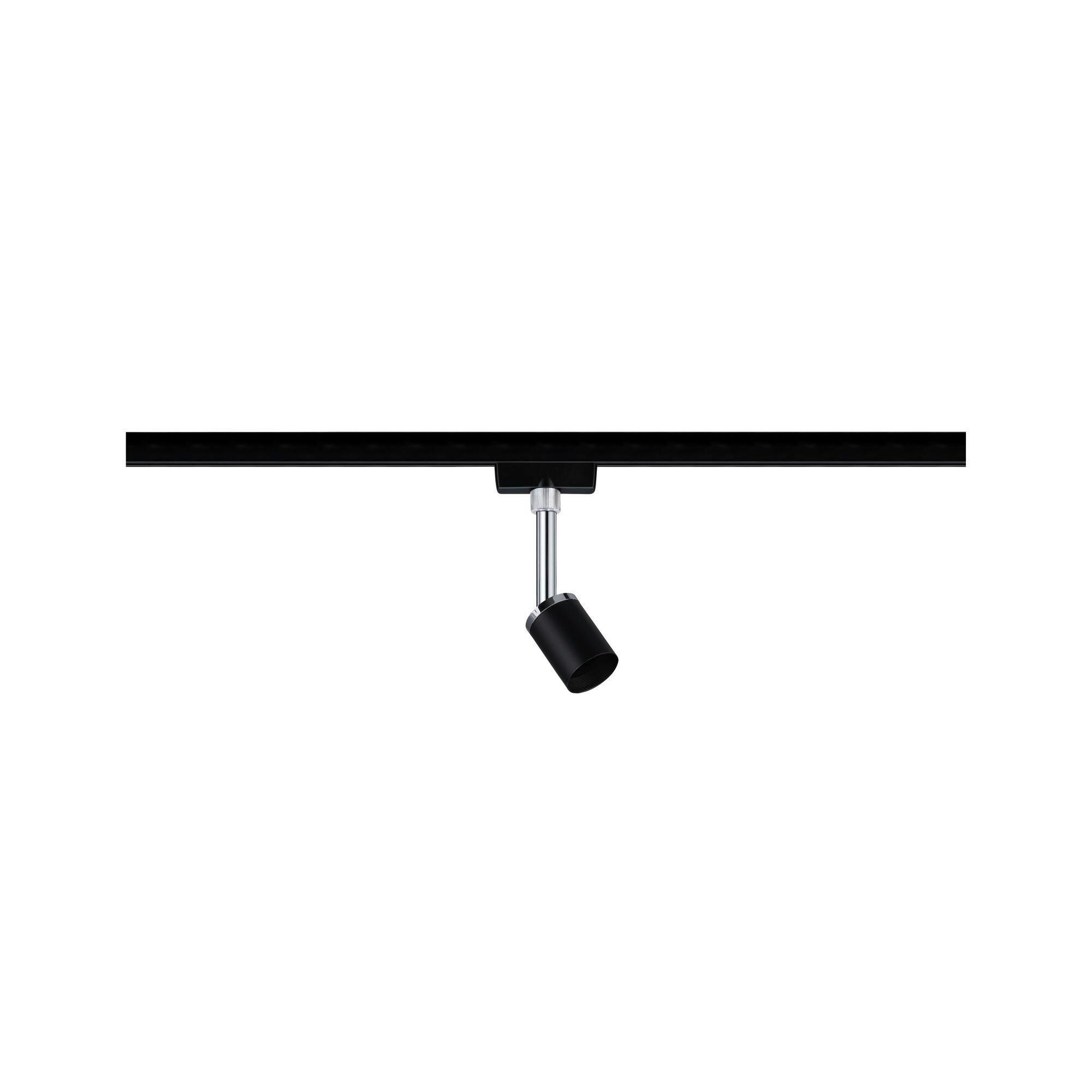 Schienensystem Urail Strahler 96911 Schwarz Matt, 1-Flammig - Schwarz, Design, Kunststoff/Metall (5.8/15.1/6.6cm) - Paulmann