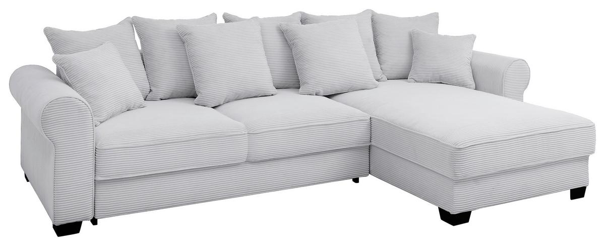Ecksofa Maureen Hellgrau S: 318x197 Cm - Hellgrau/Schwarz, KONVENTIONELL, Textil (318/197cm) - MID.YOU