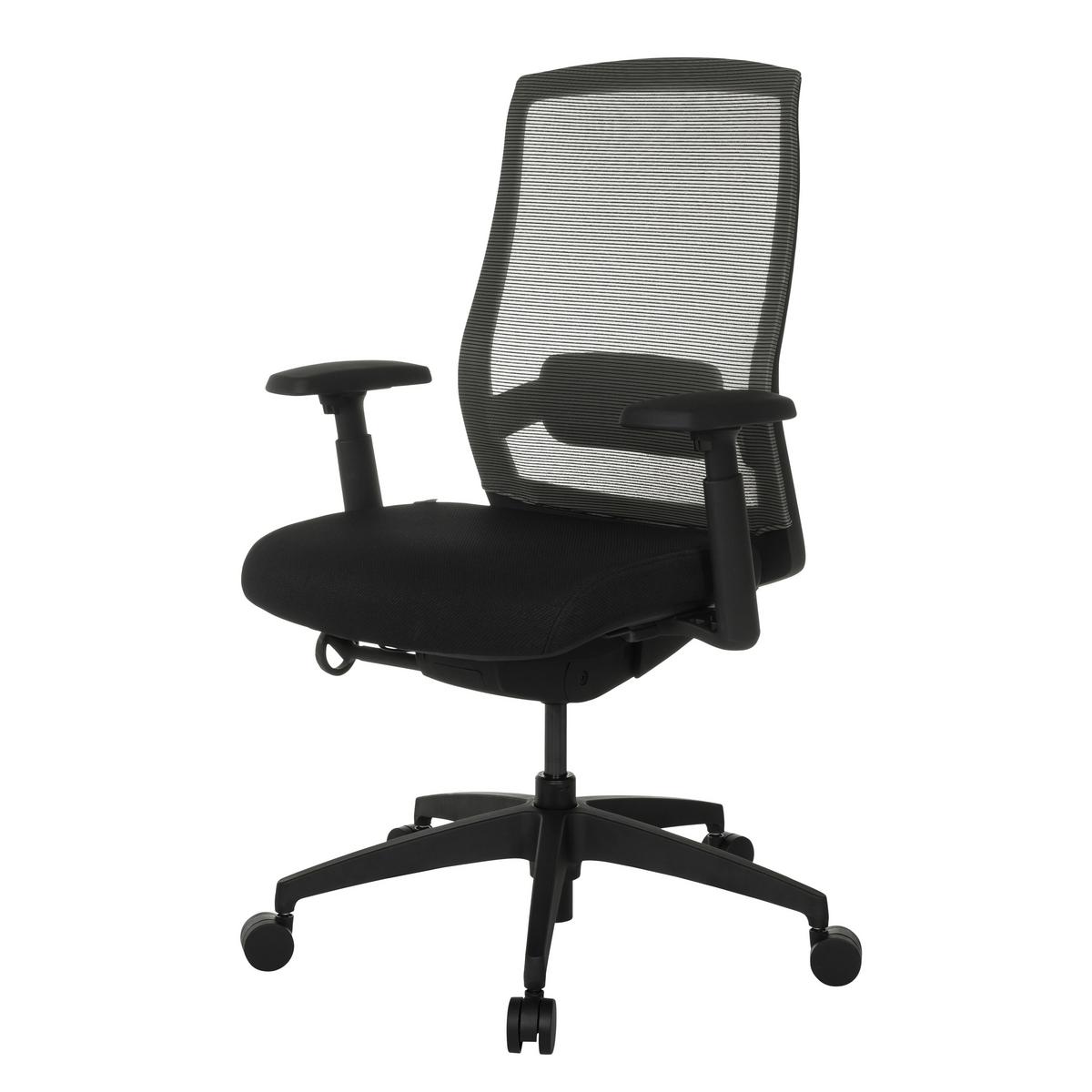 Drehstuhl Colore Schwrz B: 65 cm - Schwarz, MODERN, Kunststoff/Textil (65/95 - 103/70cm) - MID.YOU