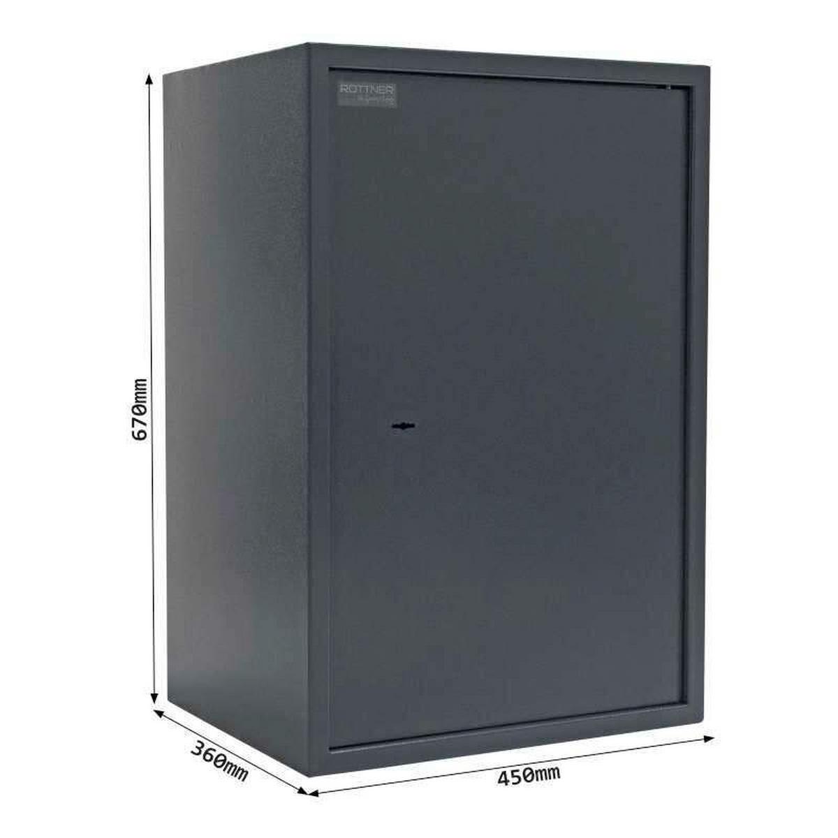 Tresor Jupiter5 - Anthrazit, KONVENTIONELL, Metall (45/67/36cm) - ROTTNER