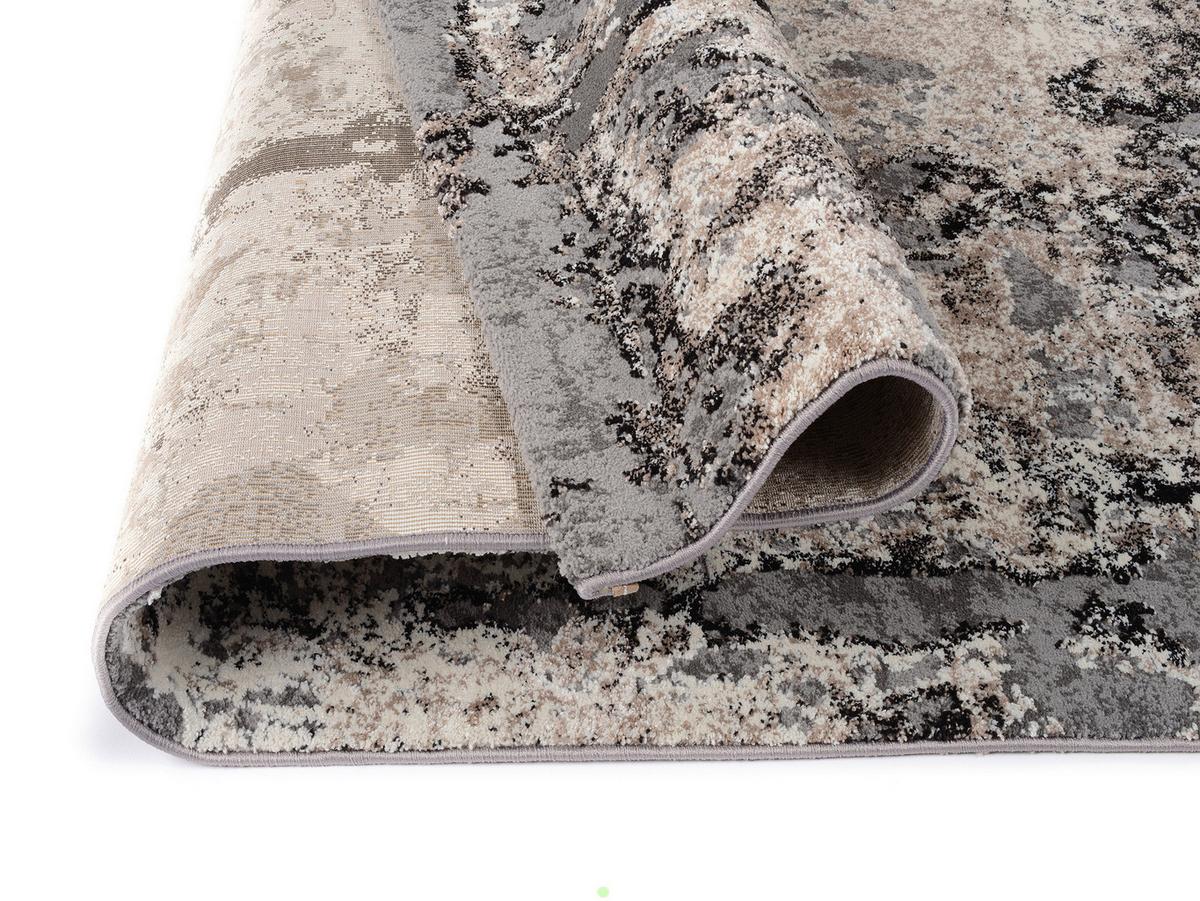 Webteppich Hellgrau Timeline Quantum 65x130 cm - Hellgrau, Design, Textil (65/130cm) - Novel