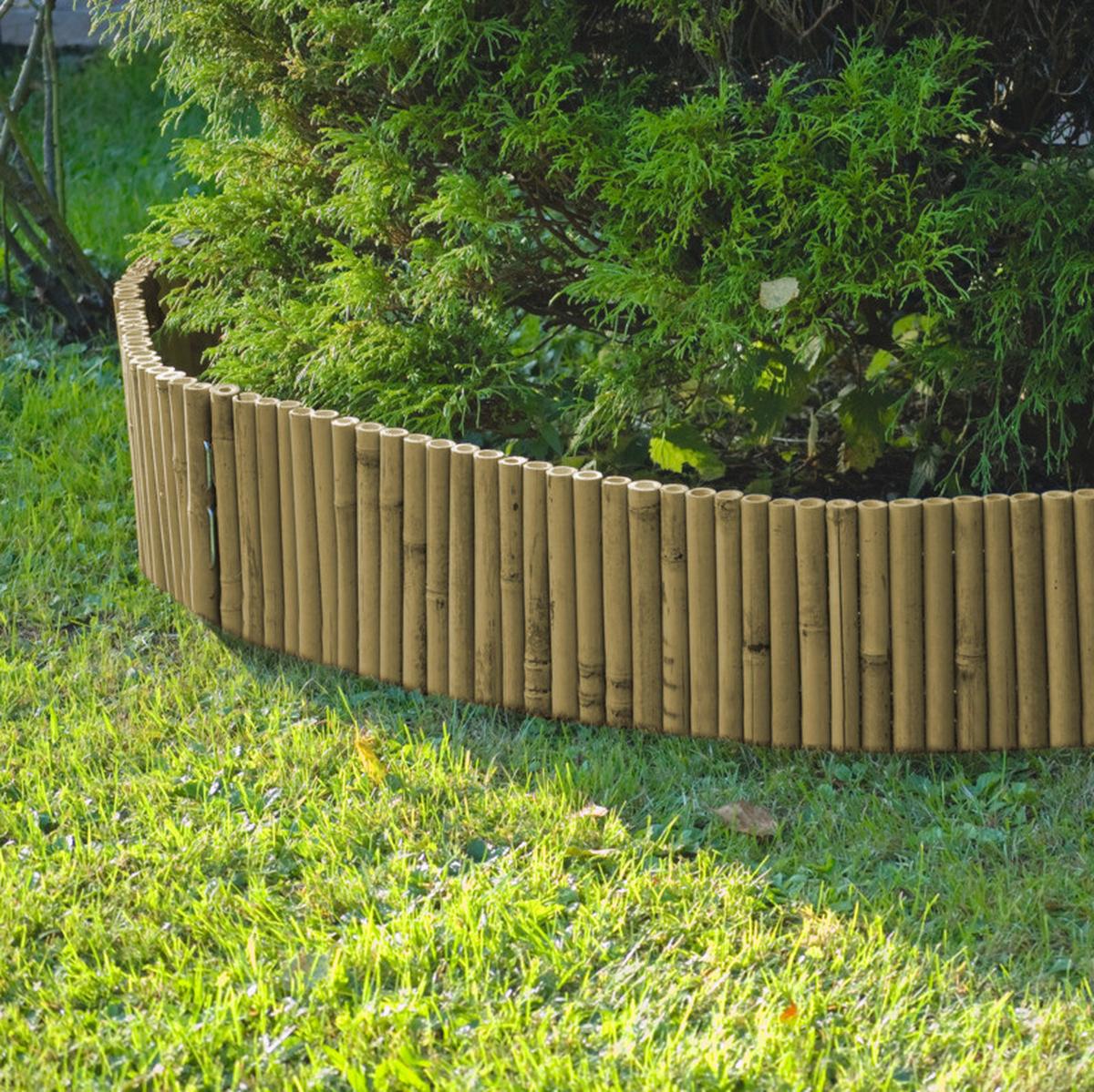 Beeteinfassung Bambus Gerollt 120 Cm, Bambus, Naturfarben - Naturfarben, Basics, Holz (120/30cm)