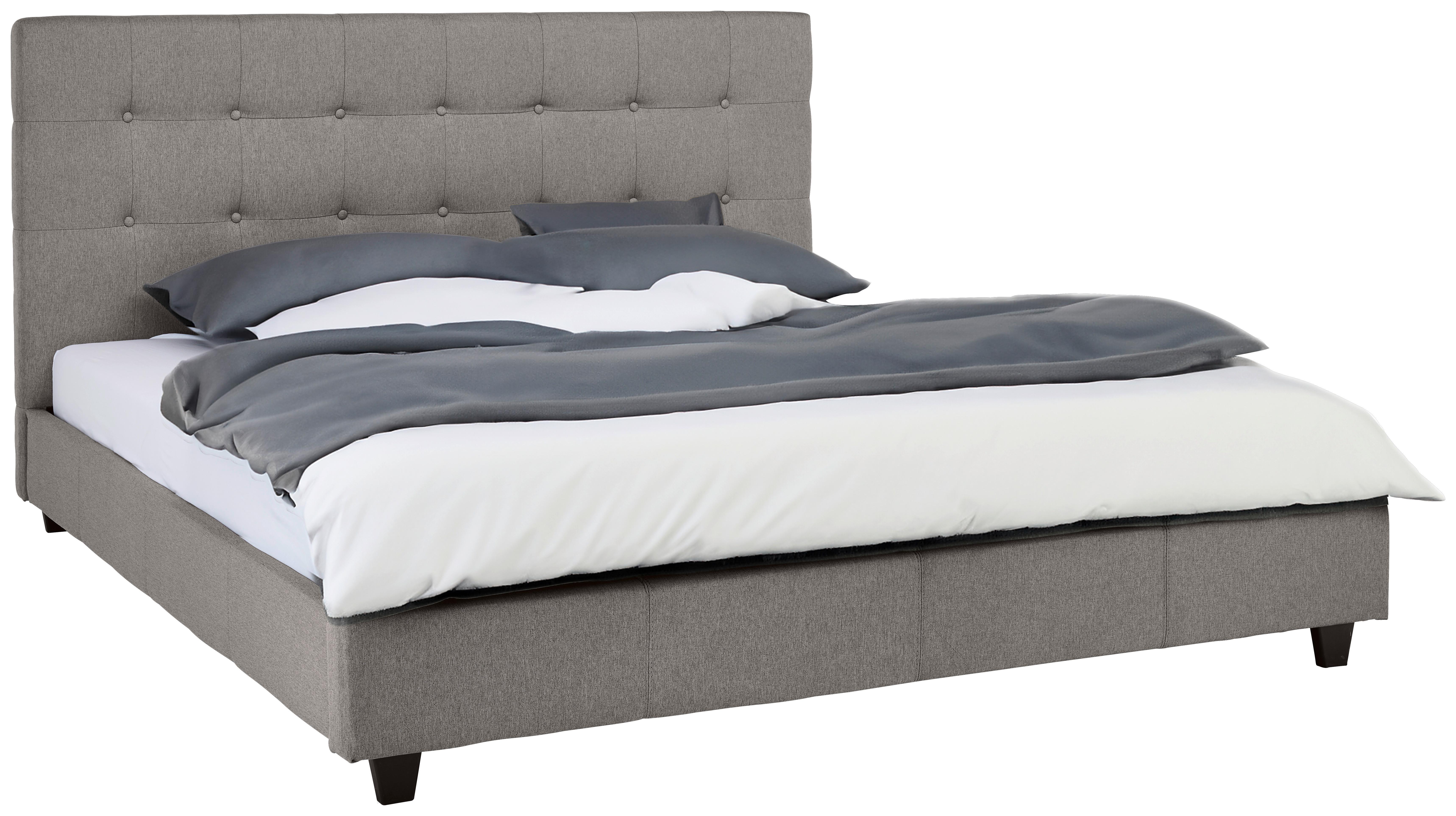 Polsterbett mit Lattenrost 180x200 Livorno, Hellgrau - Hellgrau, MODERN, Holz/Textil (180/200cm) - Carryhome