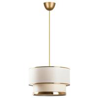 Hängeleuchte Cake - Cream, Gold - Goldfarben/Creme, Design, Textil/Metall (30/65cm) - P & B
