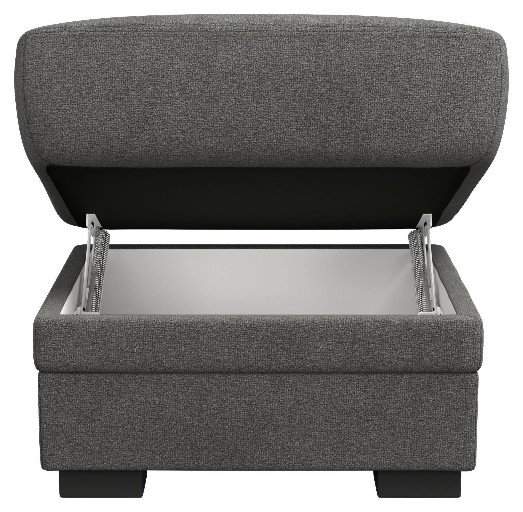 Hocker Marcus Anthrazit B: 68 Cm - Anthrazit/Schwarz, Basics, Textil (68/45/68cm) - MID.YOU