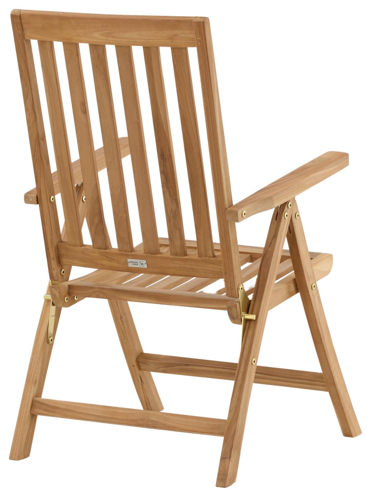 Klappstuhl Kenya - Teakfarben, KONVENTIONELL, Holz (62/105/73cm) - Gardenson